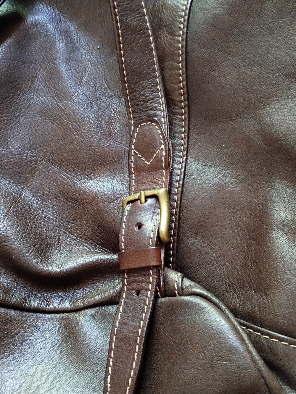 Sundance Living Catalog Italian Leather Tinley Backpack Zipper Buckle Brown - Picture 12 of 13